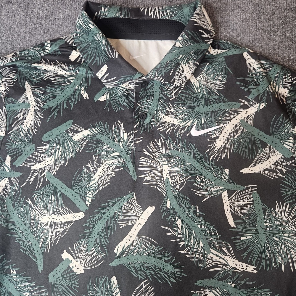 Nike Dri-FIT Mens Tour Pine Print Polo  Shirt  Size Medium